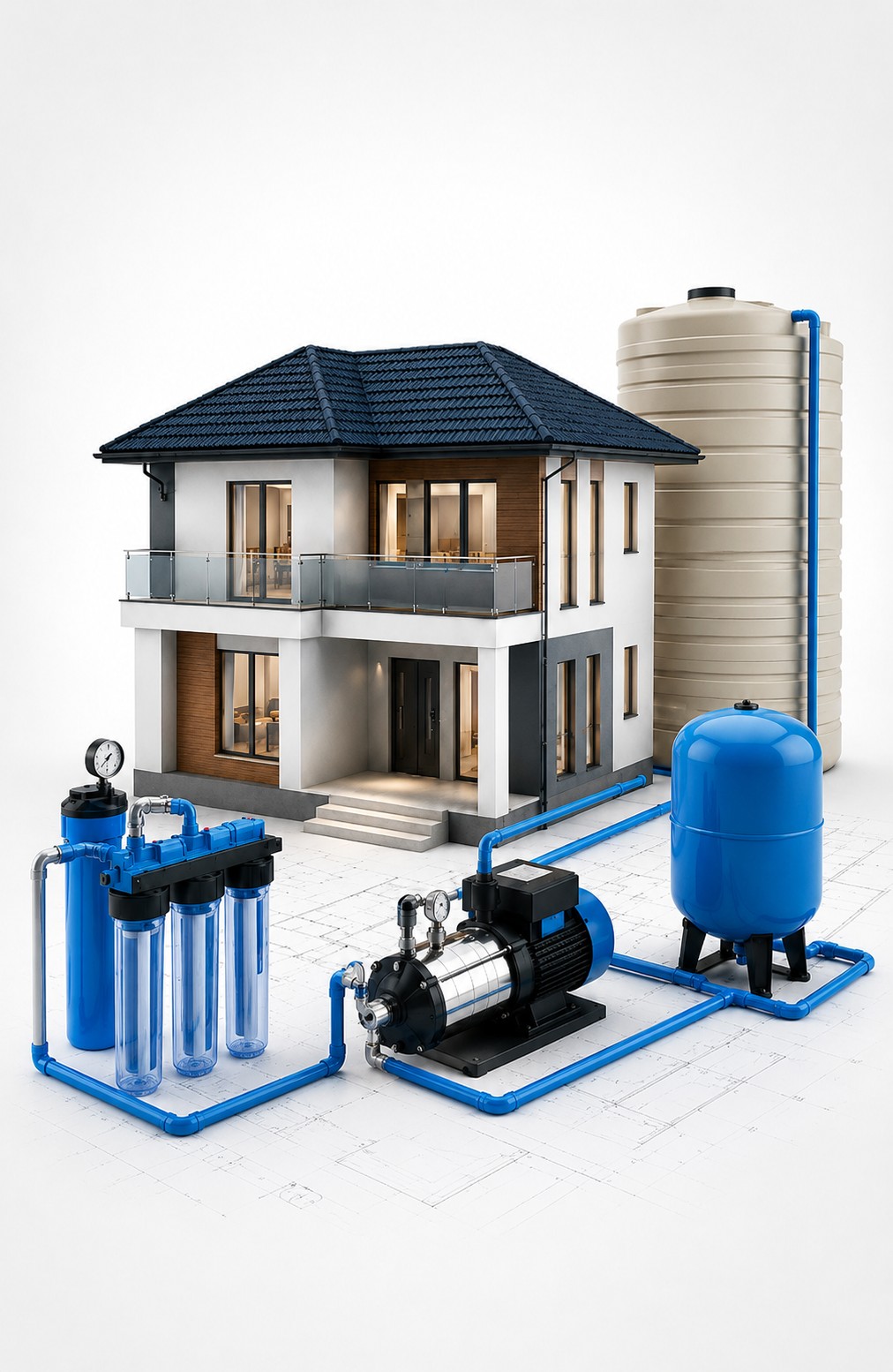 Système de stockage et de distribution d’eau potable